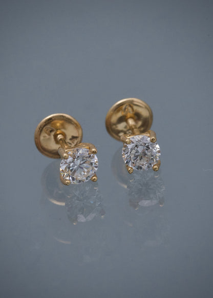 Topos con 64pts de diamante blanco 0.95gr / Largo 0,42cm /Oro Amarillo (Joya) B