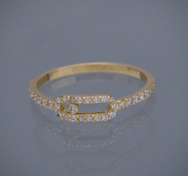 Anillo con 20pts de diamantes 1.4gr / TALLA 6 3/4 / Oro Amarillo (Joya) B