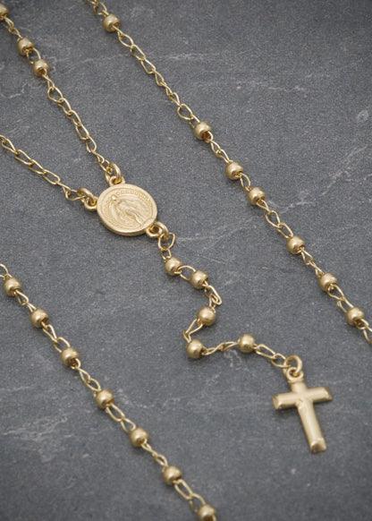 Rosario Virgen de la Milagrosa 4.15gr / 55cm / 2mm — Oro Amarillo