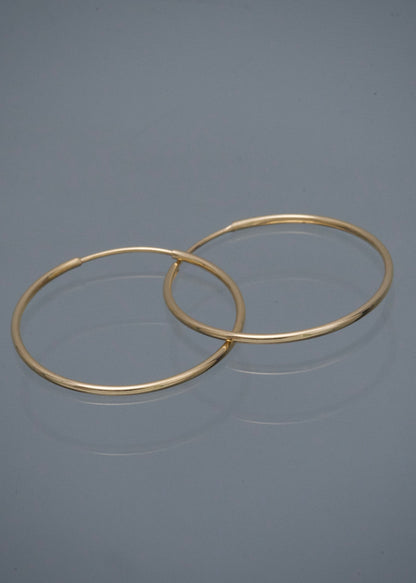 Candongas Lisas 1.15gr / 2.6cm / 1.2mm — Oro Amarillo