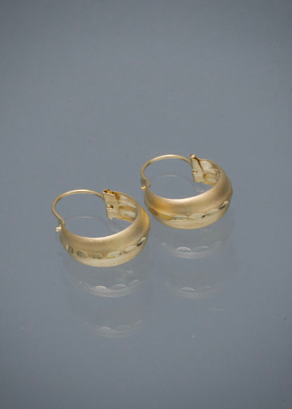 Candongas Mate 0.9gr / 1.8cm / 5.4mm — Oro Amarillo