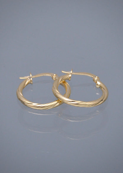 Candongas Entorchadas 1.2gr / 2cm / 1.9mm — Oro Amarillo