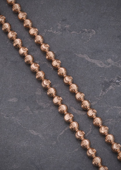 Cadena Militar Diamantada Luna 29.85gr / 70cm / 4mm — Oro Rosado