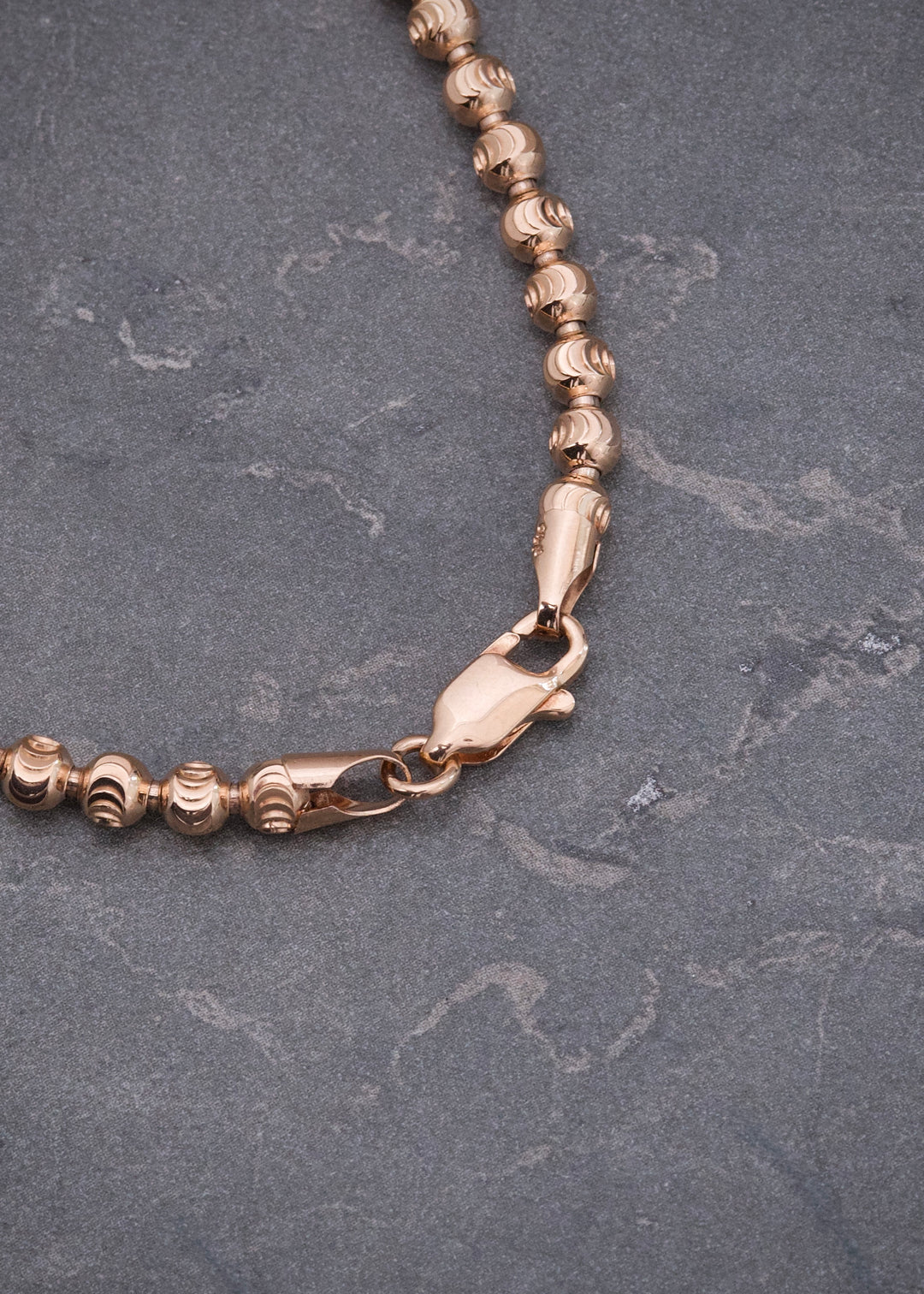 Cadena Militar Diamantada Luna 26.5gr / 60cm / 4mm — Oro Rosado
