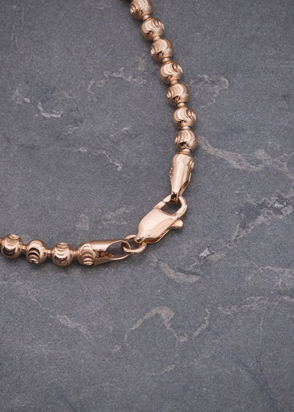 Cadena Militar Diamantada Luna 26.5gr / 60cm / 4mm — Oro Rosado