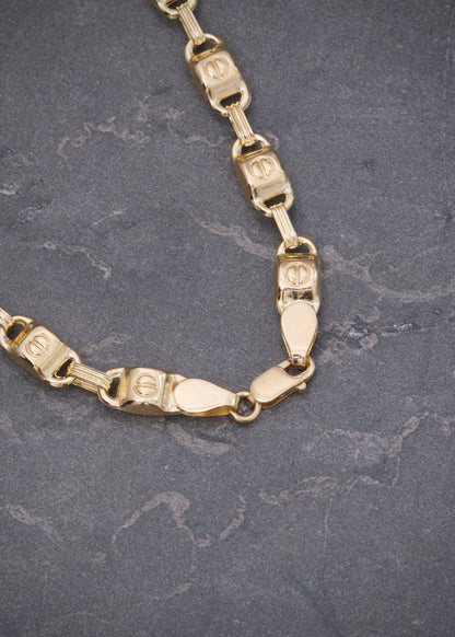 Cadena Rustica 15.3gr / 60cm / 5.1mm — Oro Amarillo