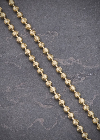Cadena Militar Diamantada Luna 17gr / 60cm / 3mm — Oro Amarillo