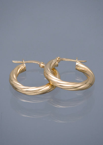 Candongas Entorchadas 2.35gr / 2.2cm / 3.3mm — Oro Amarillo