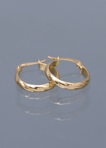 Candongas Entorchadas 1.4gr / 1.9cm / 3mm — Oro Amarillo