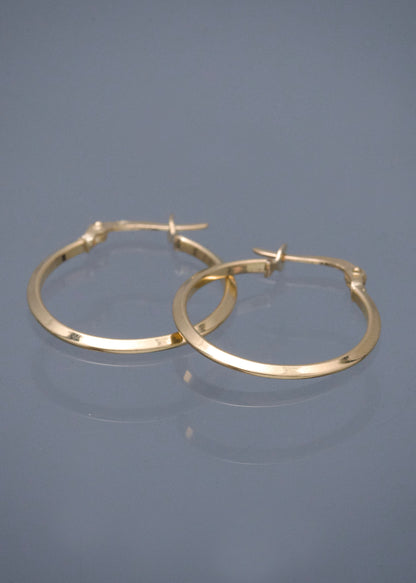 Candongas Lisas 1.15gr / 2.4cm / 1.5mm — Oro Amarillo