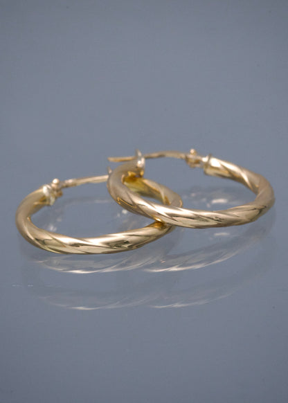 Candongas Entorchadas 2.15gr / 2.5cm / 2.5mm — Oro Amarillo