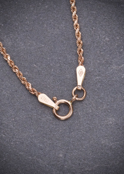 Cadena Lazo 1.5gr / Largo 50cm / Oro Rosado italy +3 M