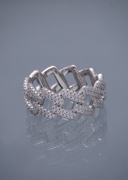 Anillo dubai con 154pts de moissanita 7.65gr / TALLA 10 1/2 (Joya) P