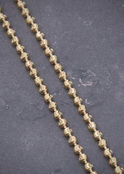 Cadena militar diamantada luna 3mm 20.25gr / Largo 70cm / Oro Amarillo (Joya) M