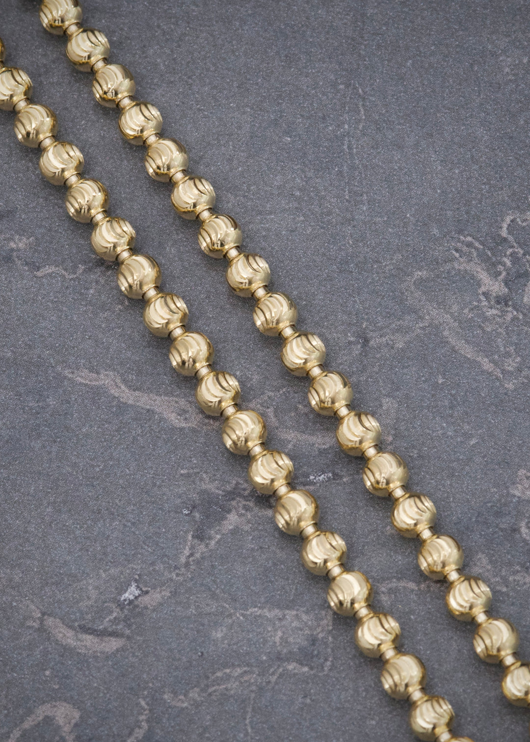 Cadena Militar Diamantada Luna 26.85gr / 60cm / 4mm — Oro Amarillo
