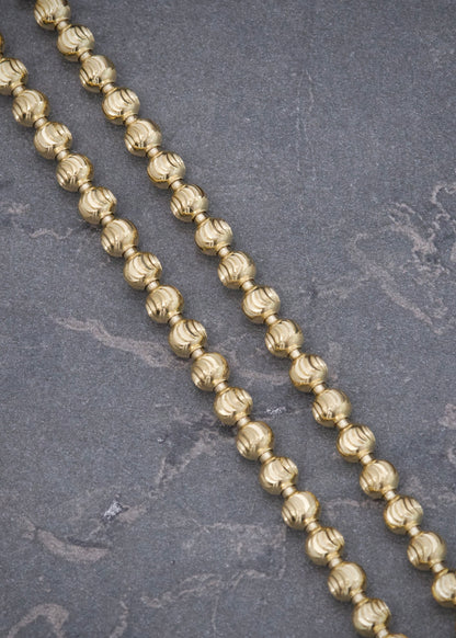 Cadena Militar Diamantada Luna 26.85gr / 60cm / 4mm — Oro Amarillo