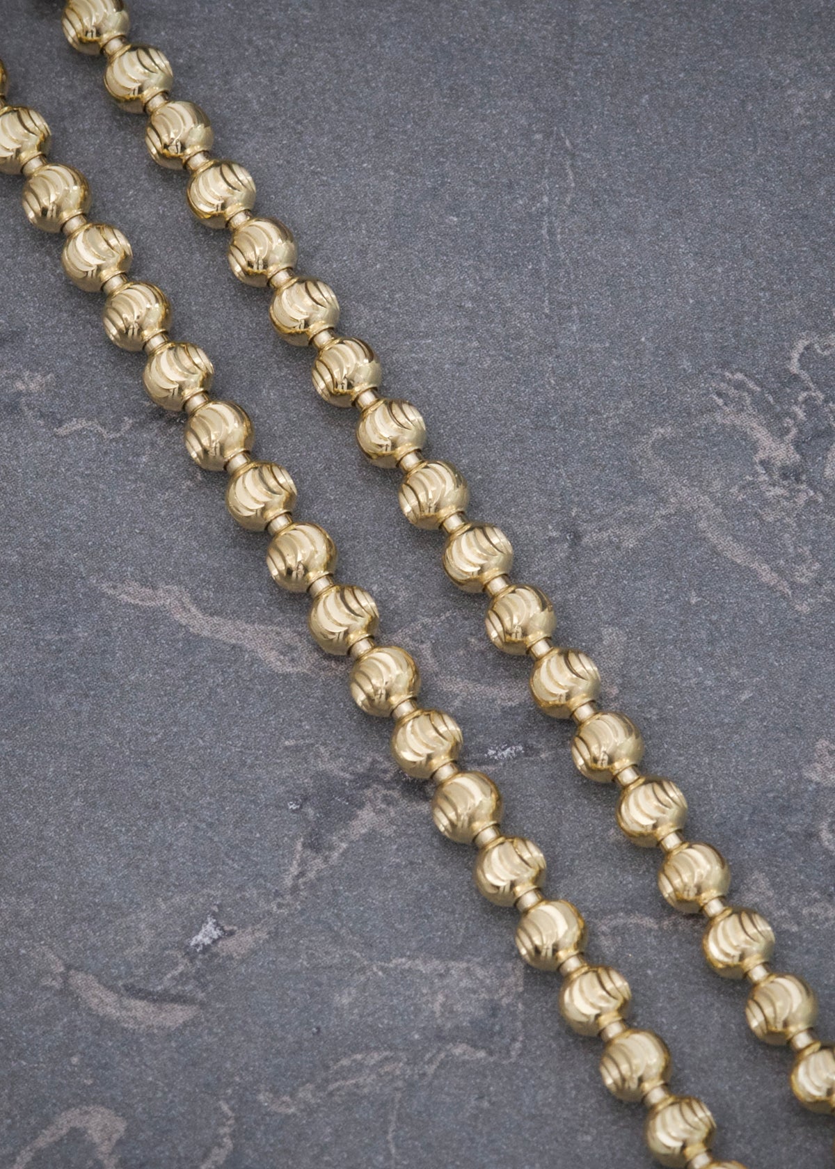 Cadena Militar Diamantada Luna 27.1gr / 60cm / 4mm — Oro Amarillo