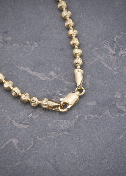 Cadena Militar Diamantada Luna 26.85gr / 60cm / 4mm — Oro Amarillo