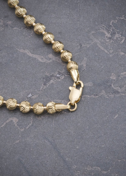 Cadena Militar Diamantada Luna 34.8gr / 70cm / 5mm — Oro Amarillo
