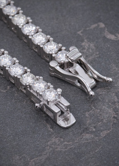 Pulso tenis con 630pts de moissanita 13.2gr / Largo 21cm (Joya) M