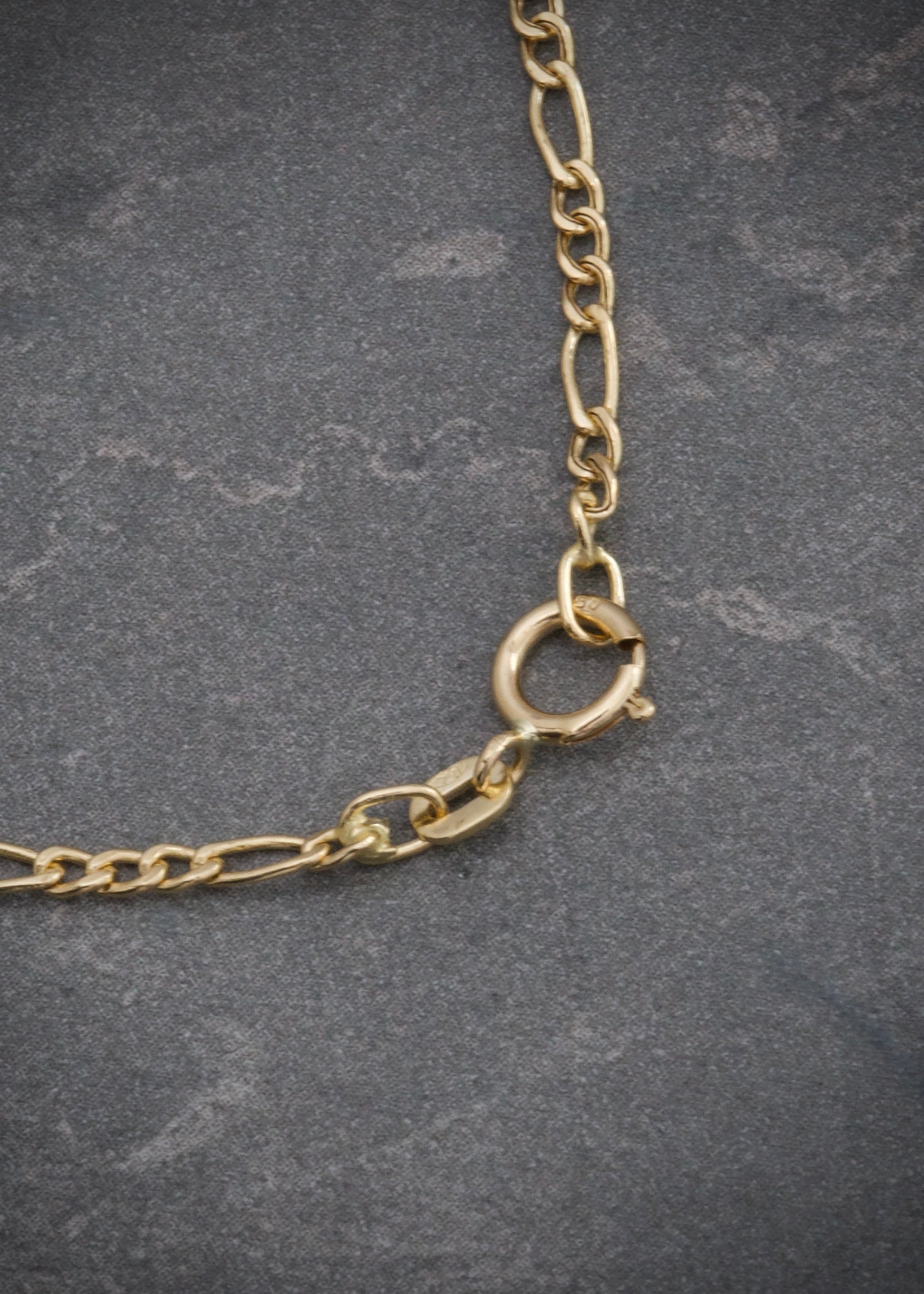 Cadena MK con swarovski blanco 3.35gr / Largo 40cm / Oro Amarillo italy cte M