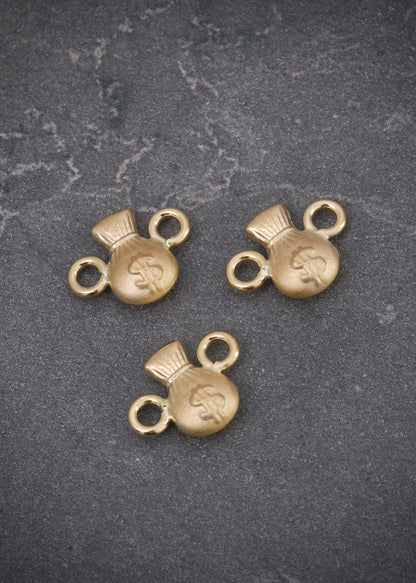 Herraje bolsa de dinero 0.3gr / Largo 1cm / Oro Amarillo Nac B