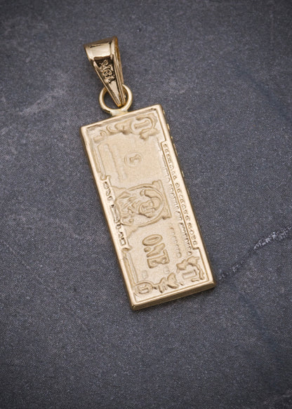 Dije dolar 0.8gr / Largo 2.2cm / Oro Amarillo Nac P