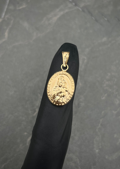 Dije virgen del carmen 1.05gr / Largo 2.4cm / Oro Amarillo Nac P