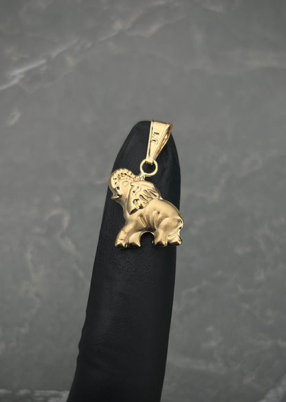 Dije elefante 1gr / Largo 2.3cm / Oro Amarillo Nac P