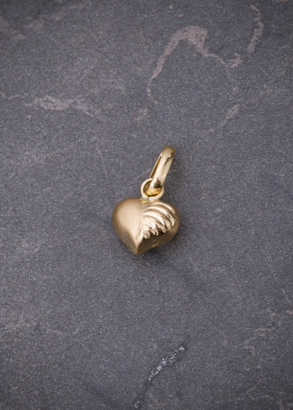 Dije corazon diamantado 0.35gr / Largo 1.3cm / Oro Amarillo Nac M