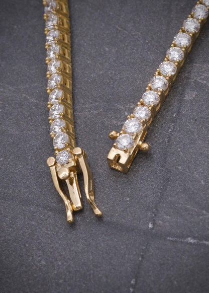 Pulso tenis 464pts de diamantes 12.5gr / Largo 19.5cm / Oro Amarillo (Joya) M