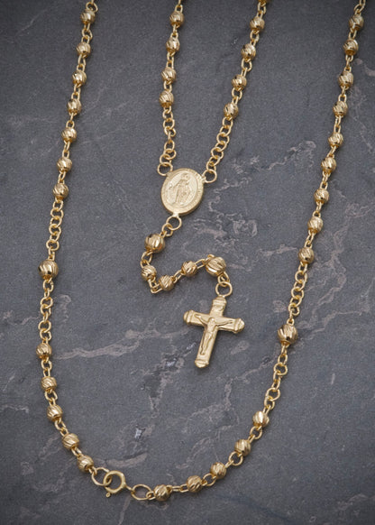 Rosario virgen de la milagrosa 8.4gr / Largo 45cm / Oro Amarillo Nac M