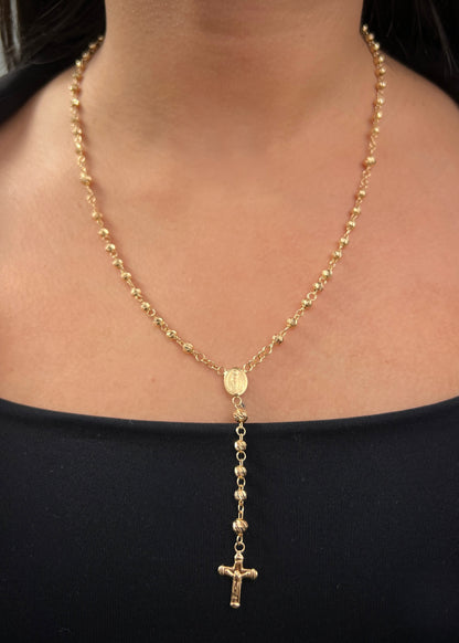 Rosario virgen de la milagrosa 10.75gr / Largo 50cm / Oro Amarillo Nac M