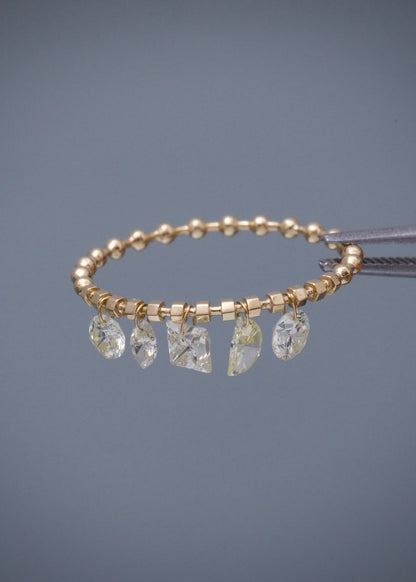 Anillo con 68pts de diamantes champan 1gr / TALLA 6 3/4 / Oro Amarillo (Joya) B