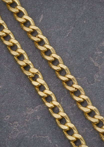 Cadena Cubana 4.7gr / 50cm / 3.6mm — Oro Amarillo