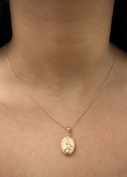 Dije virgen del carmen 1.05gr / Largo 2.4cm / Oro Amarillo Nac P