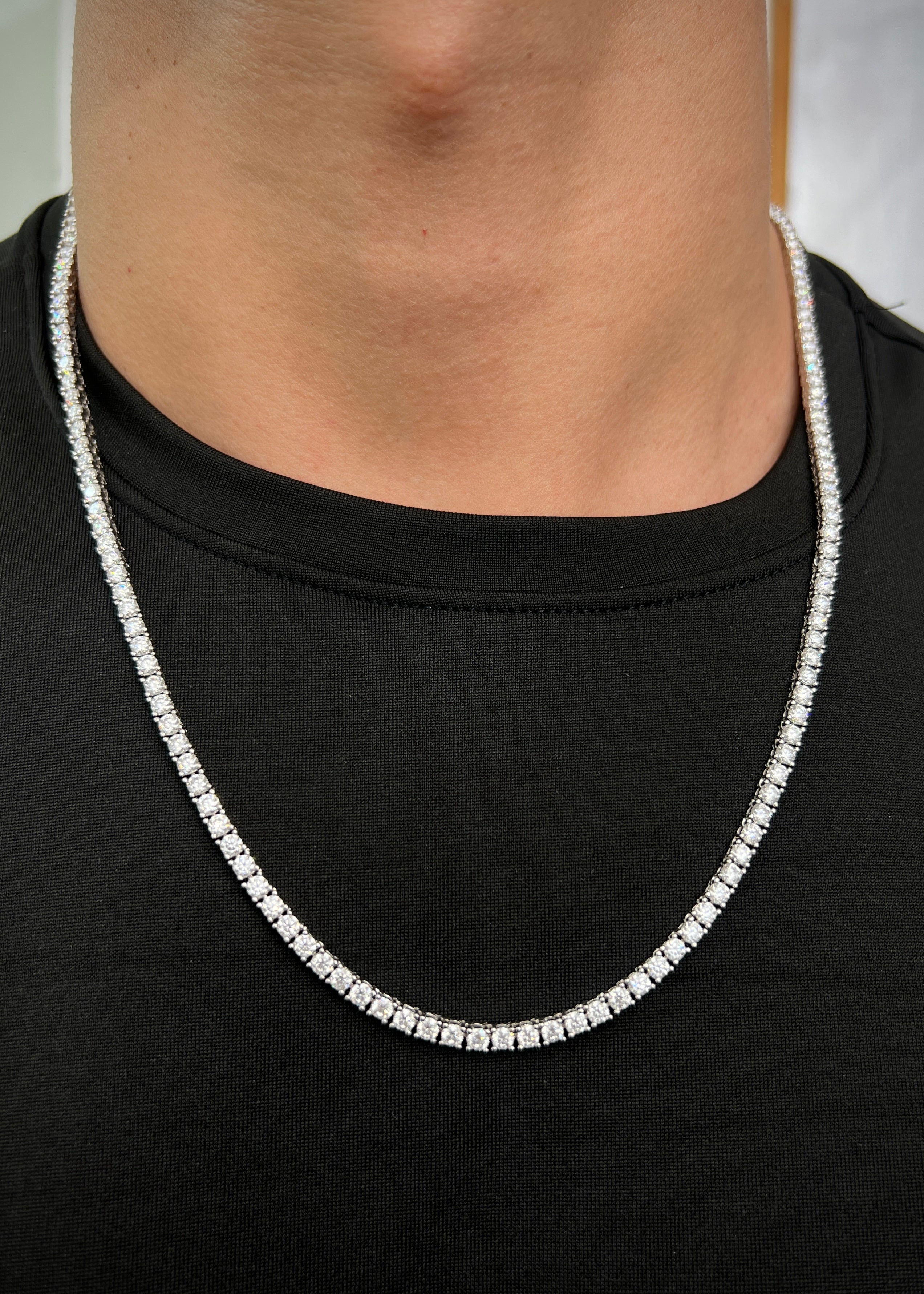 Cadena tenis con 1730pts de moissanita 31.4gr / Largo 60cm (Joya) B