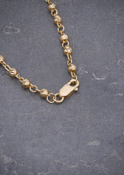 Rosario Virgen del Carmen con Swarovski 9.75gr / 45cm / 3mm — Oro Amarillo