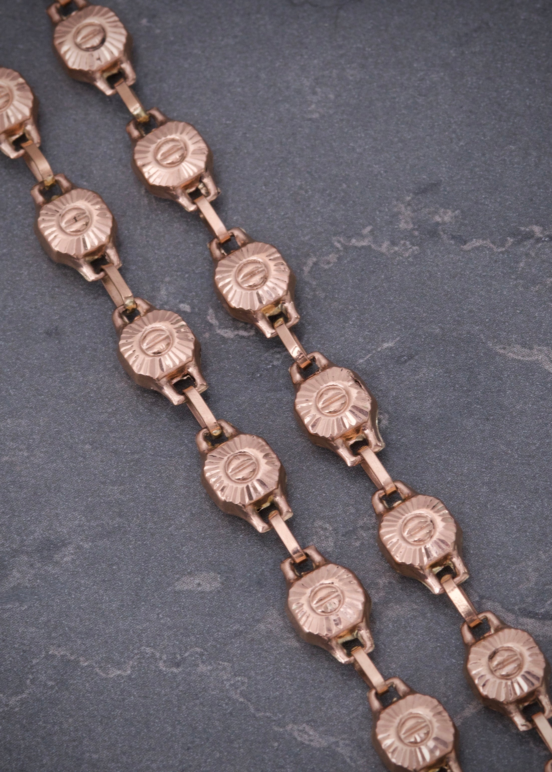 Cadena rustica diamantada 15.3gr / Largo 60cm / Oro Rosado Nac M