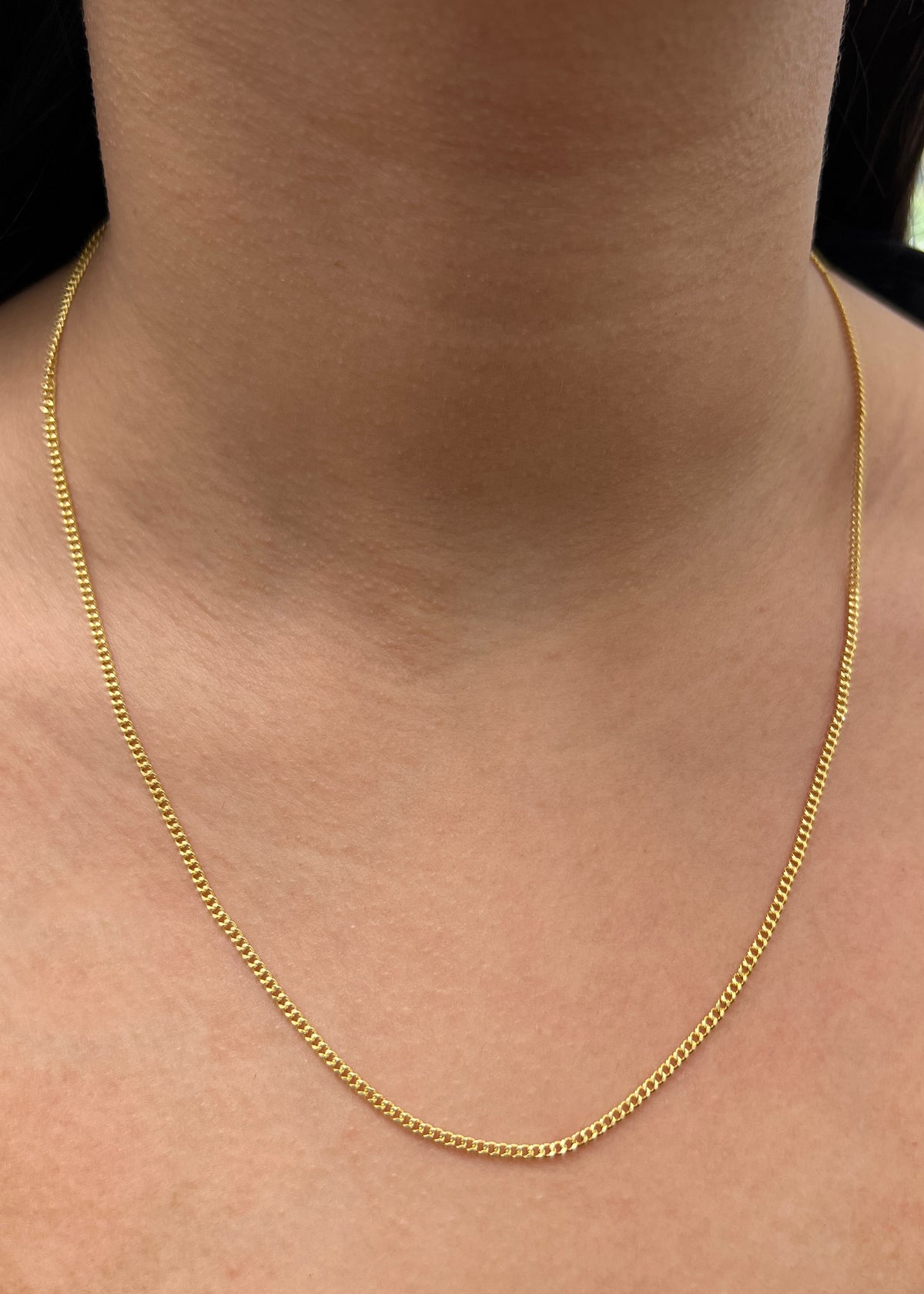Cadena Cubana 2.5gr / 50cm / 1.8mm — Oro Amarillo