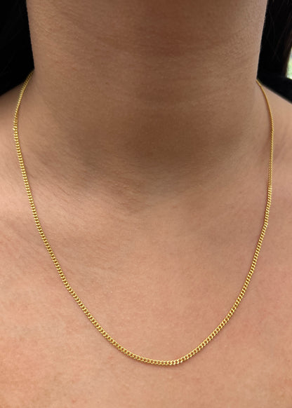 Cadena Cubana 2.45gr / 50cm / 1.8mm — Oro Amarillo