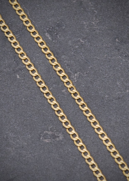 Cadena Cubana 2.2gr / 60cm / 2mm — Oro Amarillo