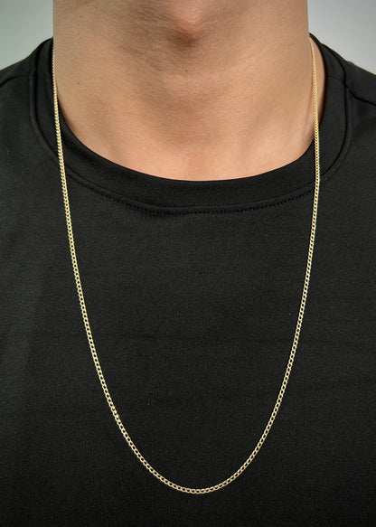 Cadena mini cubana 2.6gr / Largo 70cm / Oro Amarillo italy +2 B