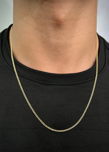 Cadena cubana 2.3gr / 60cm / Oro Amarillo italy +2*