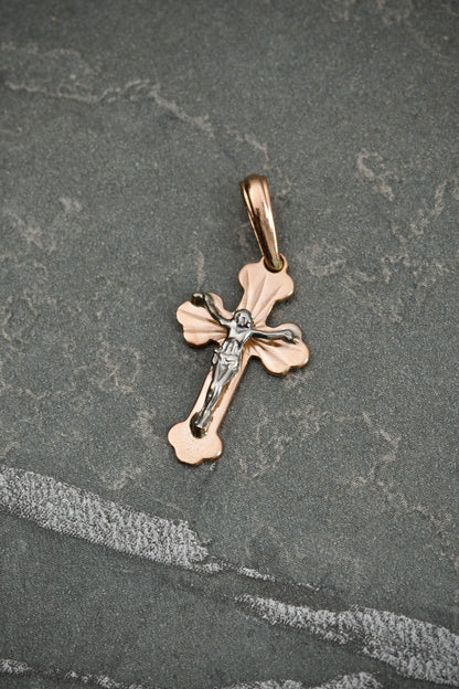 Dije de cruz 1.15gr / 2.5cm / Dos Oros Nac B