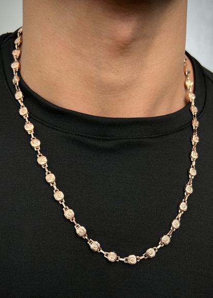 Cadena rustica diamantada 15.3gr / Largo 60cm / Oro Rosado Nac M
