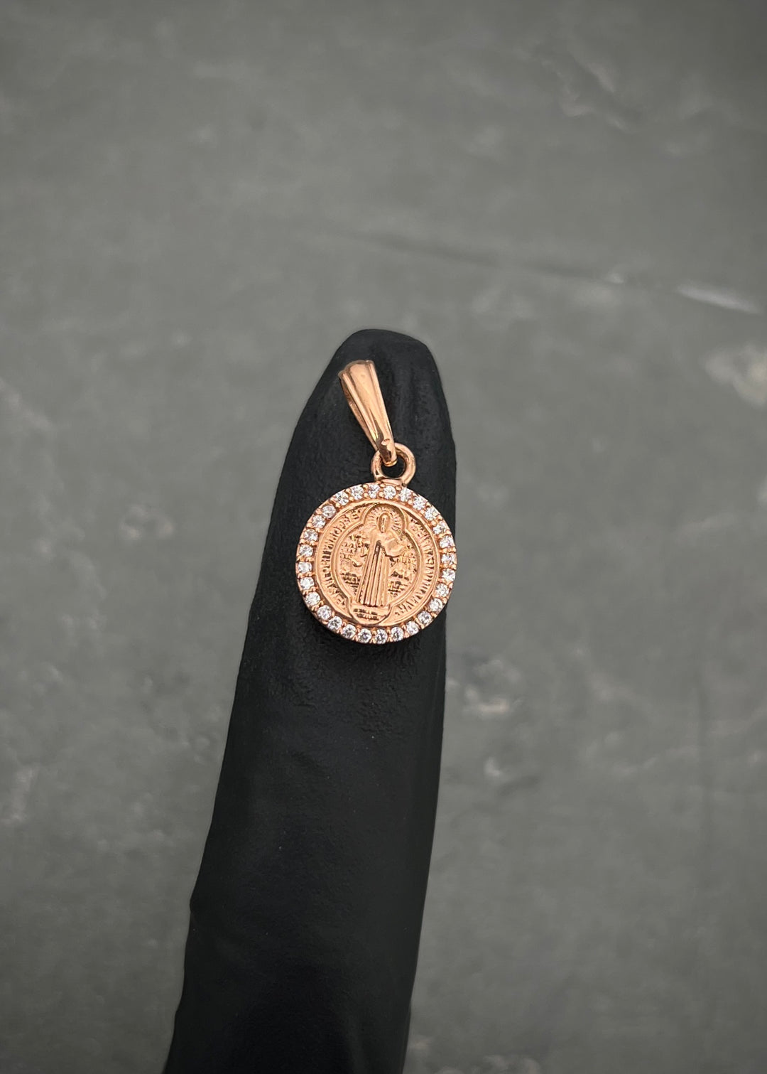 Dije san benito 2.8gr / Largo 2.1cm — Oro Rosado