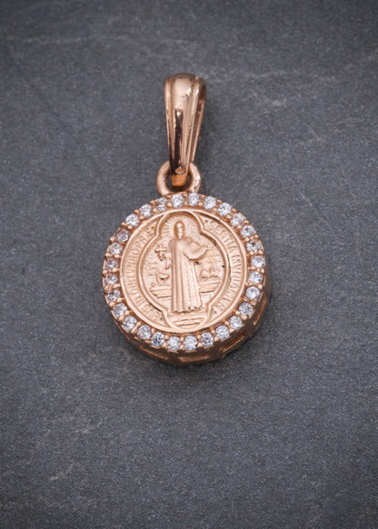 Dije san benito 3.1gr / Largo 2.1cm / Oro Rosado Nac B