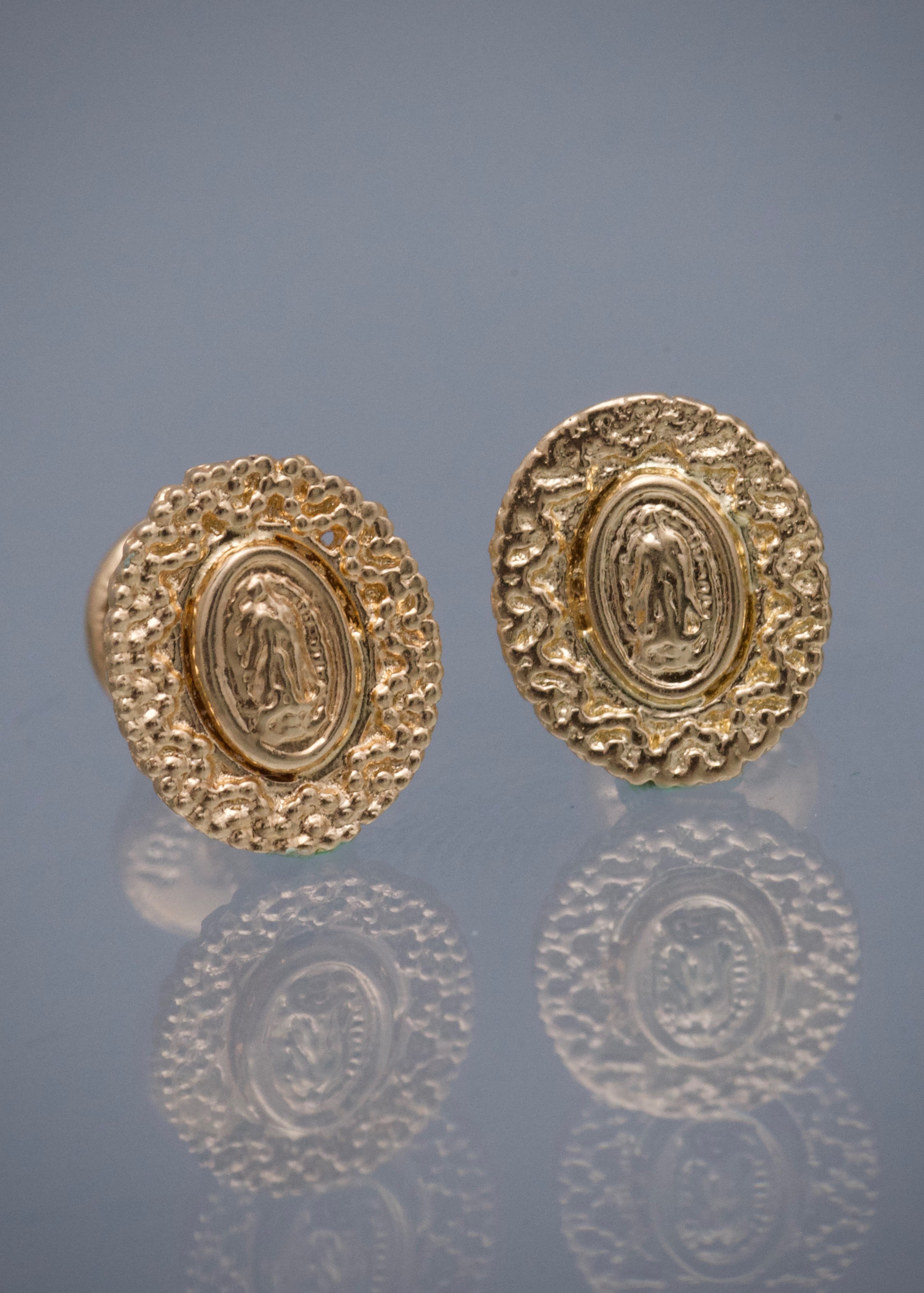 Topos virgen de guadalupe diamantados 1.25gr / Largo 0.9cm / Oro Amarillo Nac B