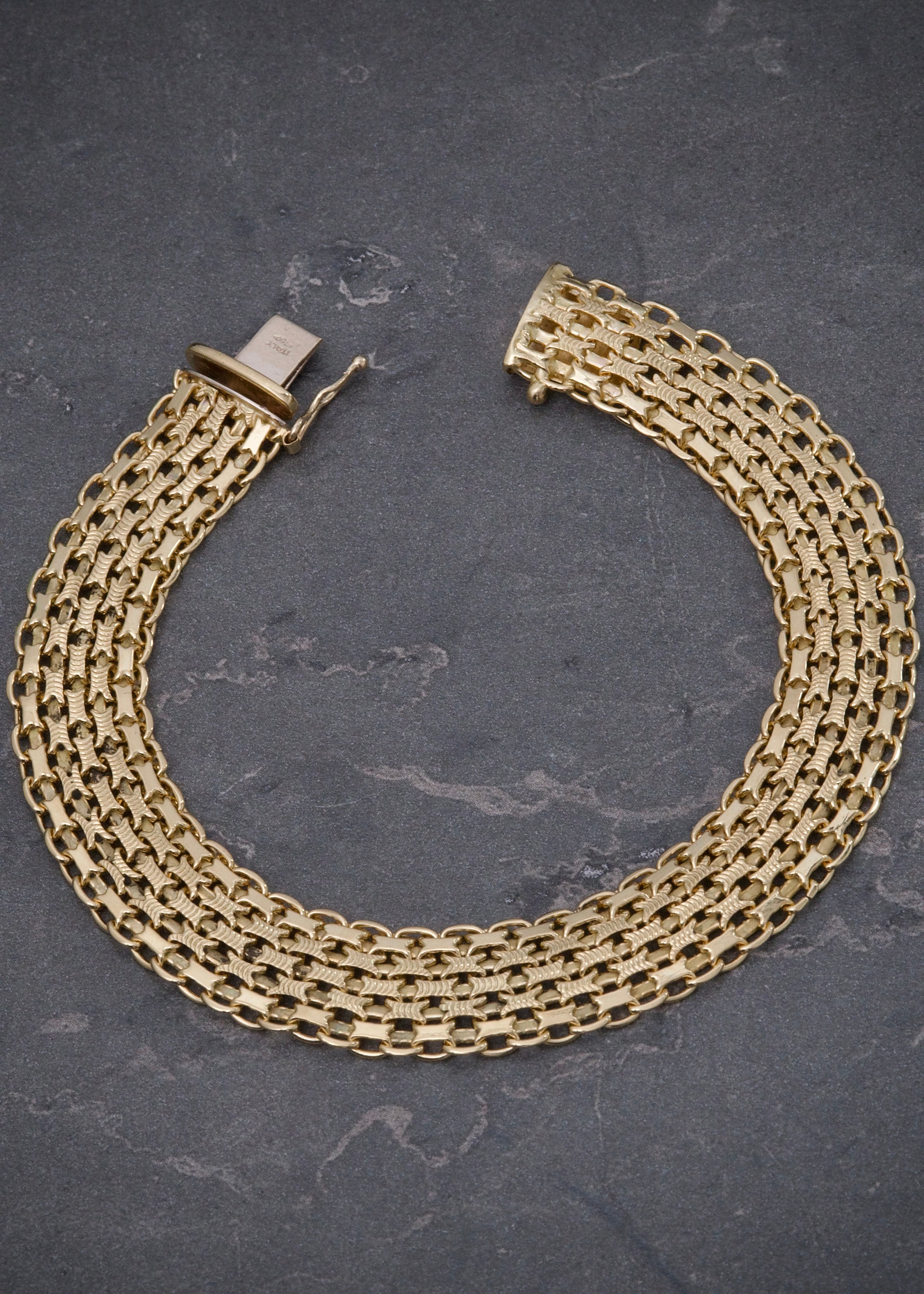 Pulso chino 21.05gr / Largo 19.4cm / Oro Amarillo italy cte B